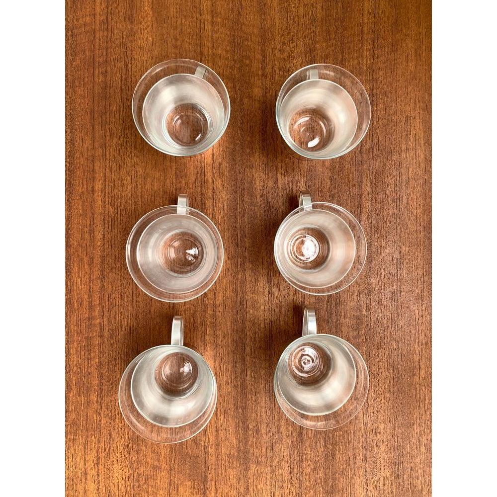 Metallo Set di 4 bicchieri da tè di metà secolo di WMF, anni '60 in vendita