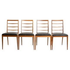 Vintage Set of 4 Mid-Century Teak Dining Chairs