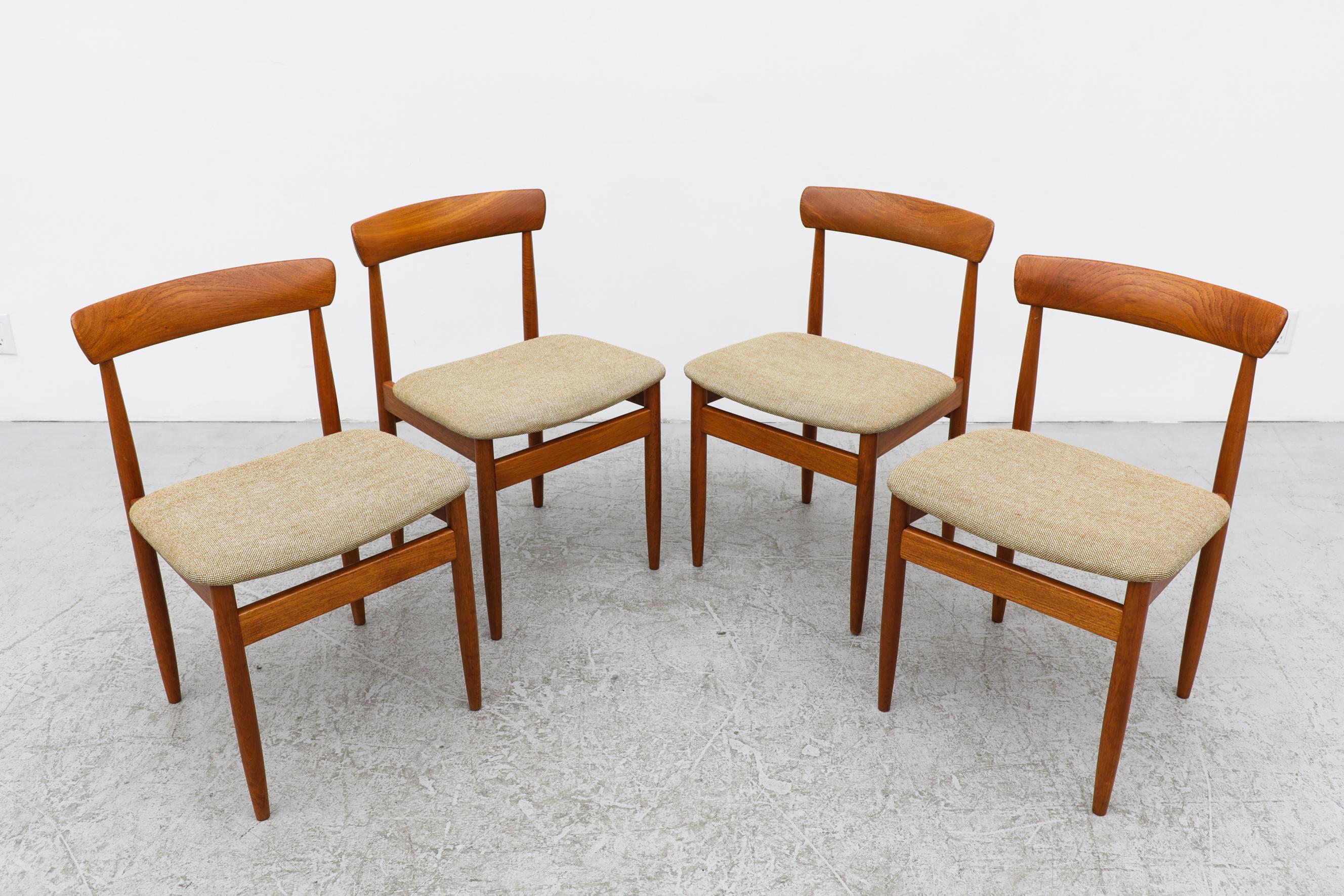 Set of 4 Mid-Century Teak Side Chairs 1