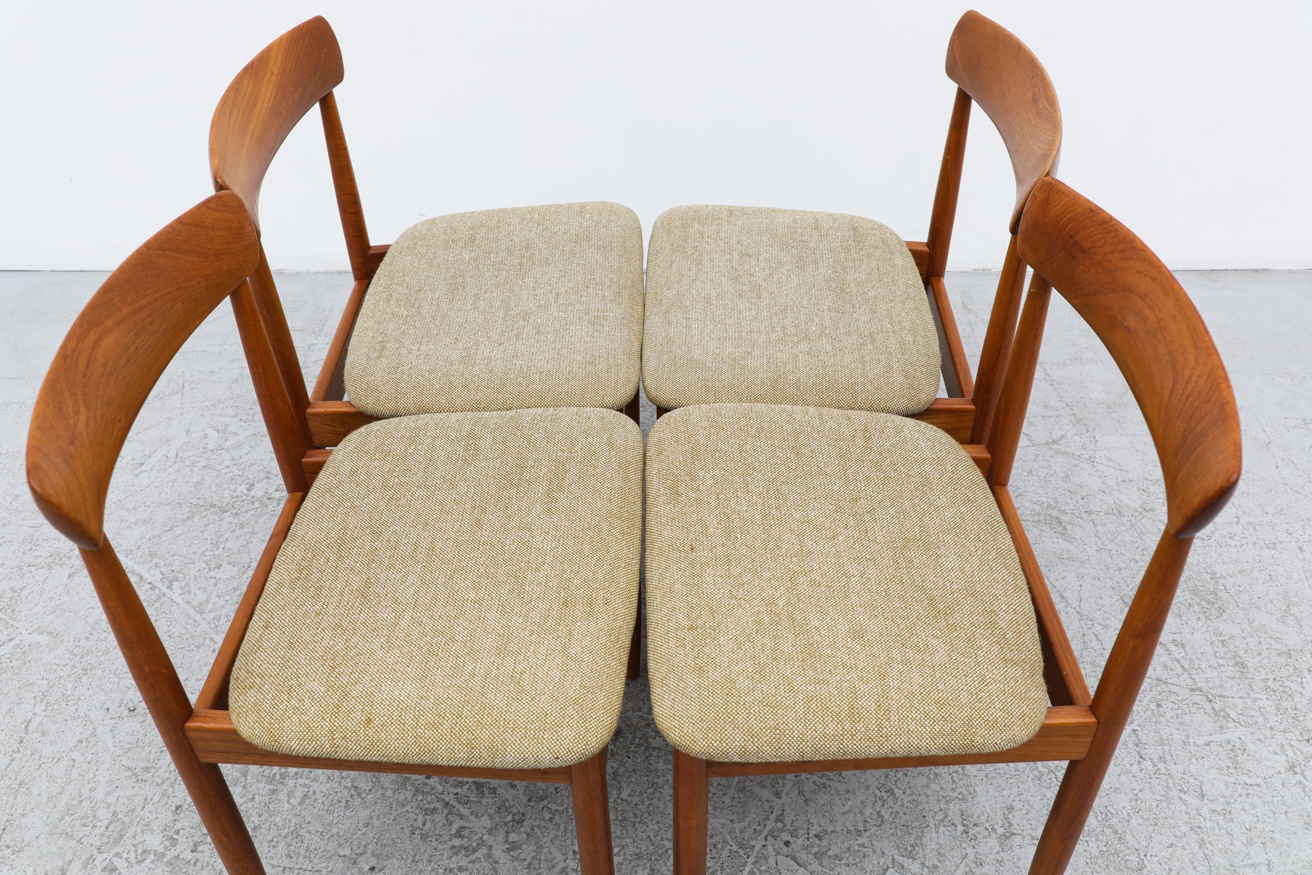 Set of 4 Mid-Century Teak Side Chairs 2