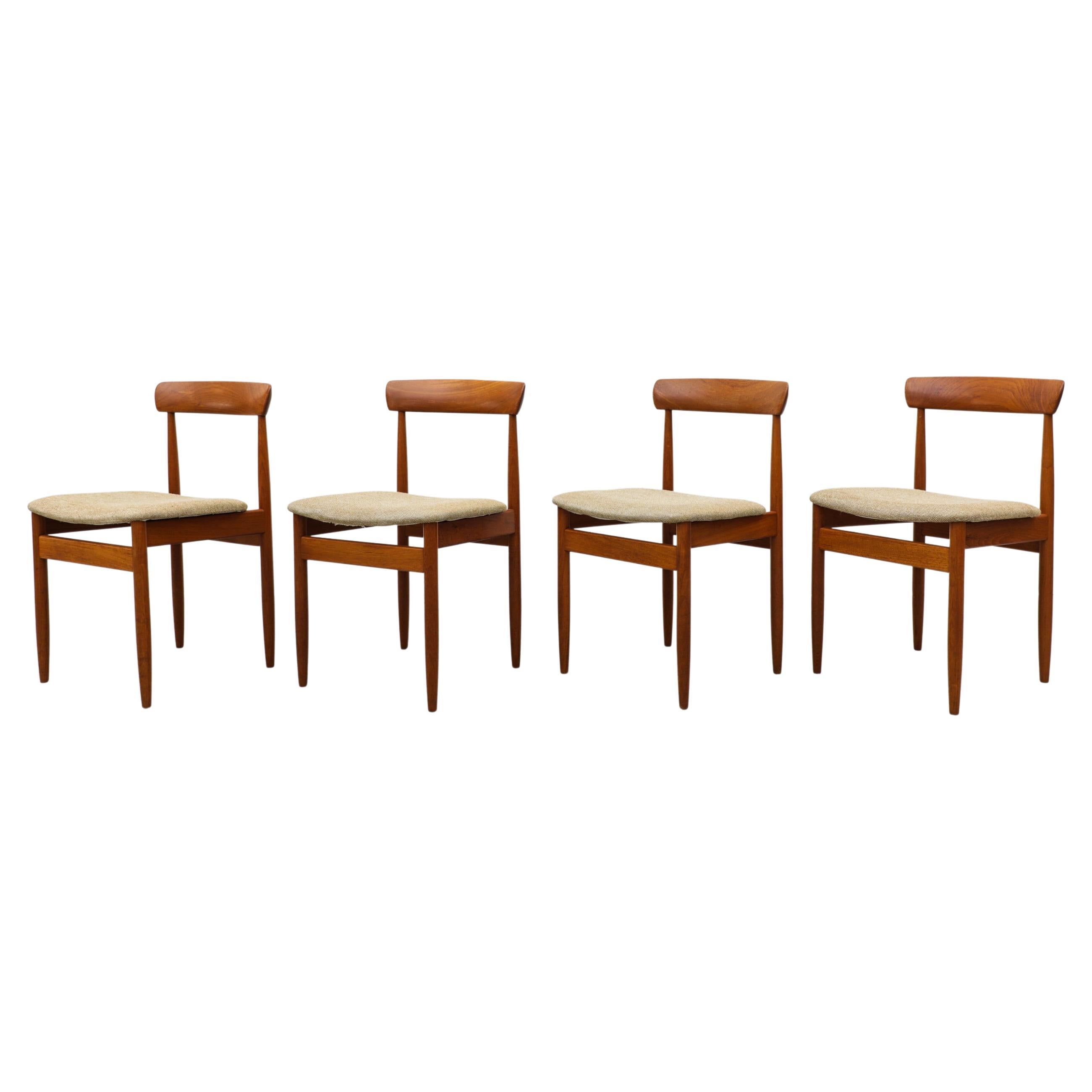 Set of 4 Mid-Century Teak Side Chairs