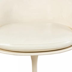 Set of 4 Mid-Century White Tulip Arm Chairs