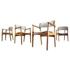 Set of 4 Midcentury armchairs O.D. Møbler Erik Buch chair teak