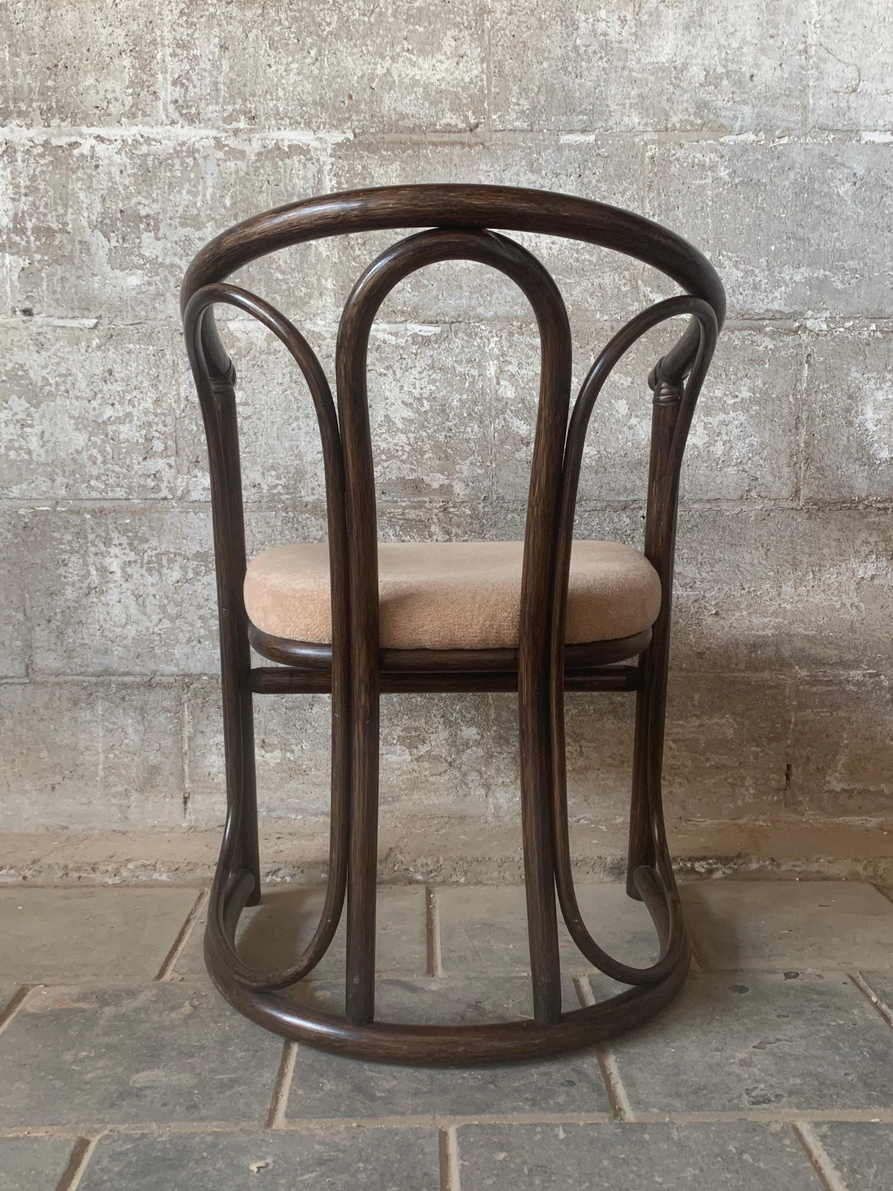 Set of 4 midcentury bentwood bamboo Dutch dining chairs, Rohe Noordwolde 1970s In Good Condition For Sale In Zaandam, NL