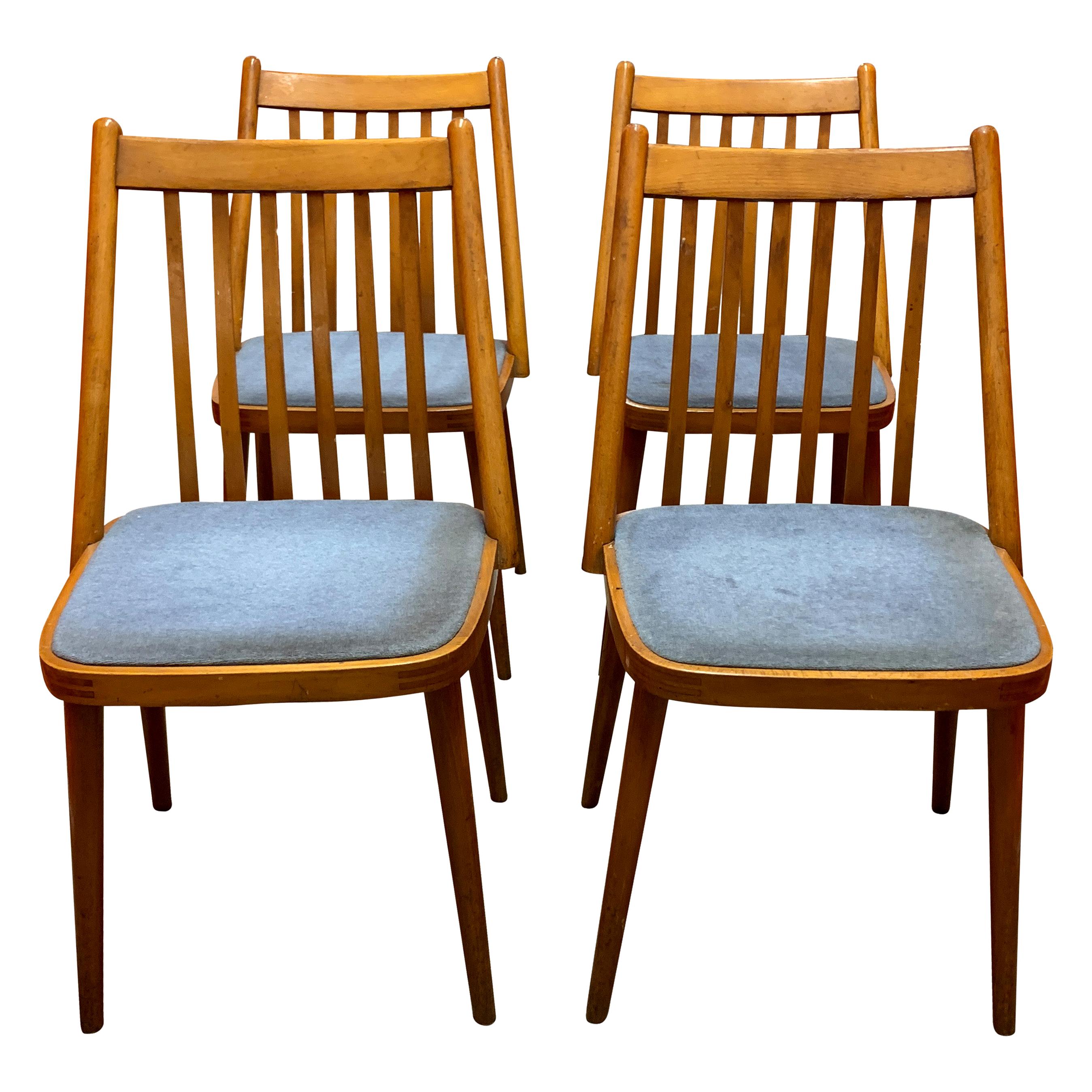 Set of 4 Midcentury Danish Dining Chairs For Sale