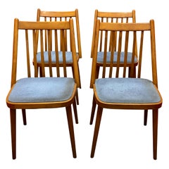 Antique Set of 4 Midcentury Danish Dining Chairs