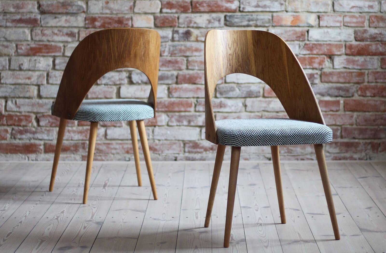 Set of 4 Midcentury Dining Chairs by A. Šuman, Drevopodnik ONV Pisek In Good Condition In Wrocław, Poland