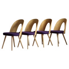 Set of 4 MidCentury Dining Chairs by A.Šuman, Customizable Upholstery Available