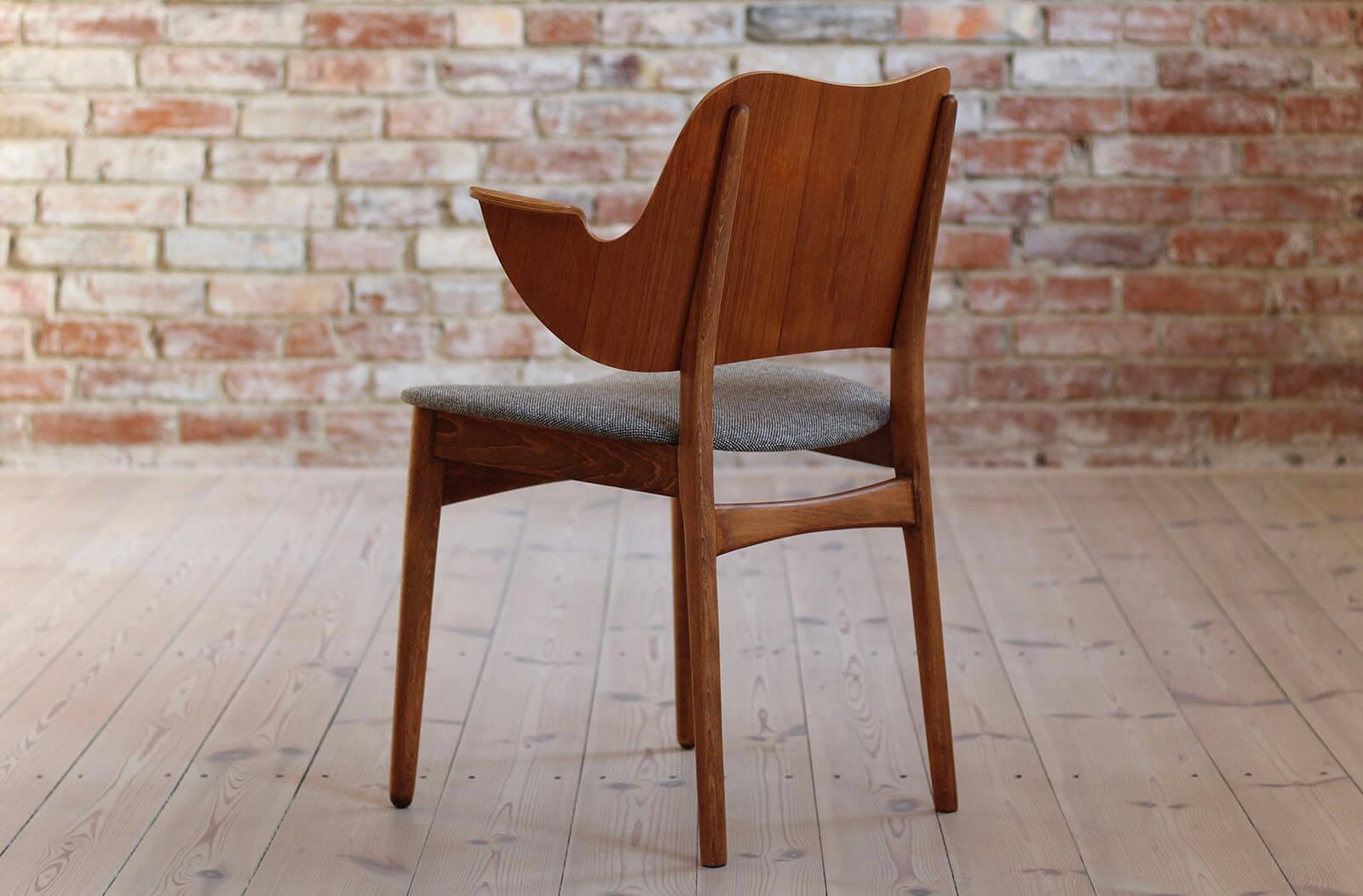 Set of 4 Midcentury Dining Chairs by Hans Olsen for Bramin, Model 107, Reupholst 4
