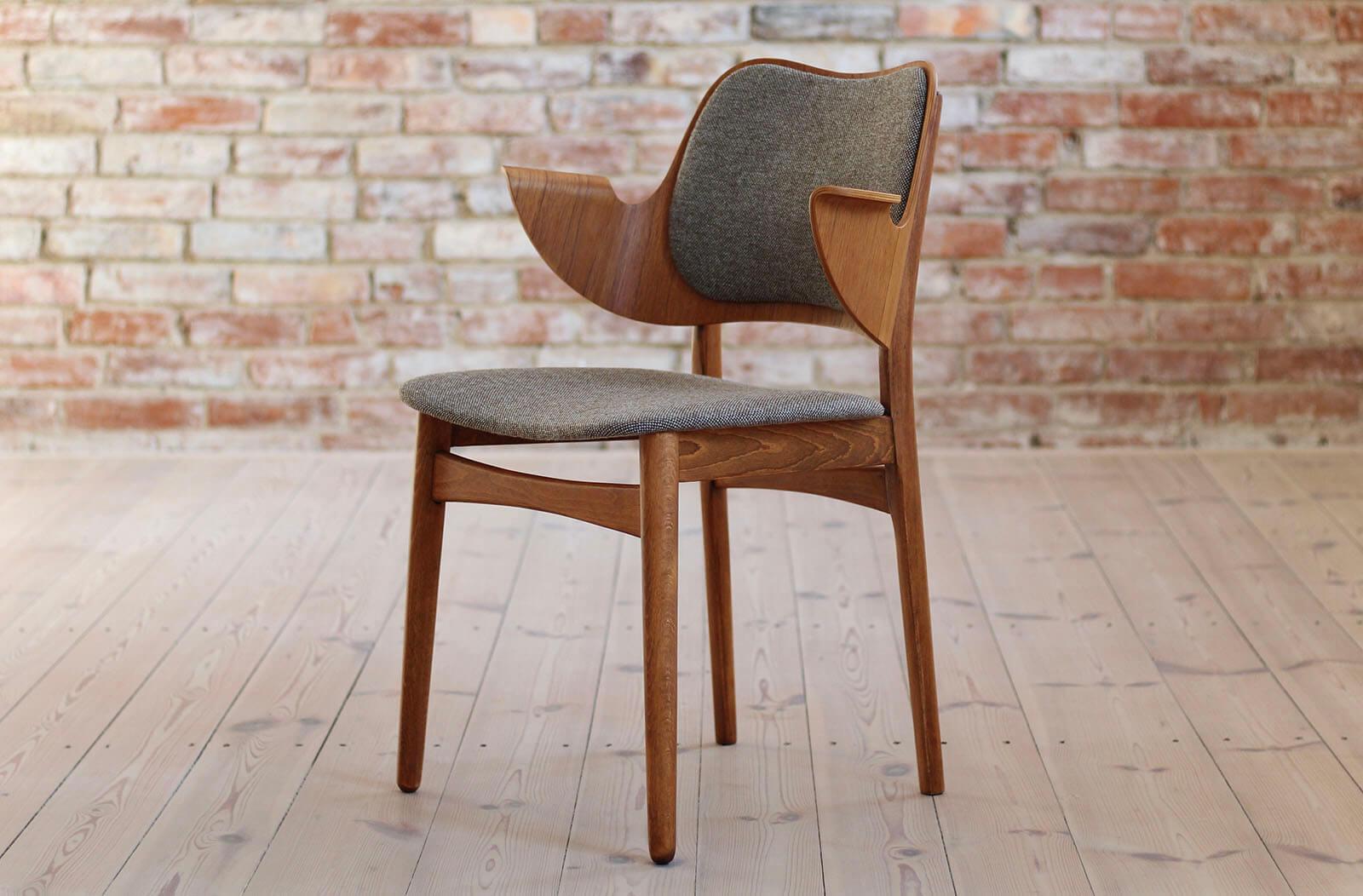 Set of 4 Midcentury Dining Chairs by Hans Olsen for Bramin, Model 107, Reupholst 6