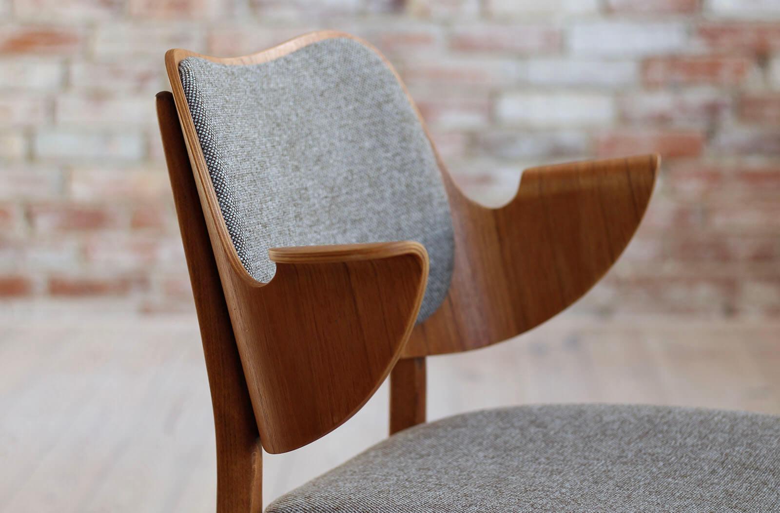 Set of 4 Midcentury Dining Chairs by Hans Olsen for Bramin, Model 107, Reupholst 9