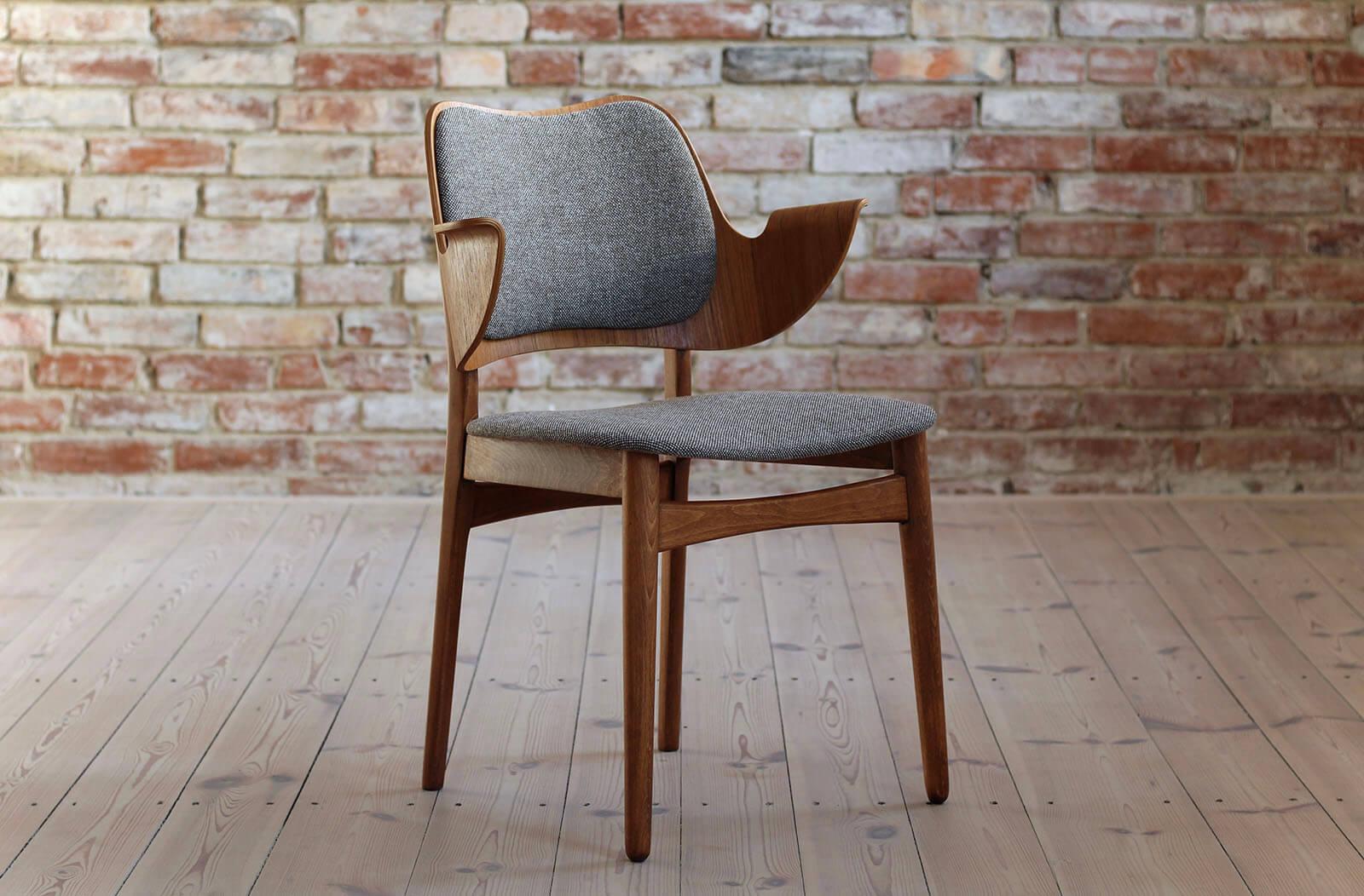 Mid-20th Century Set of 4 Midcentury Dining Chairs by Hans Olsen for Bramin, Model 107, Reupholst