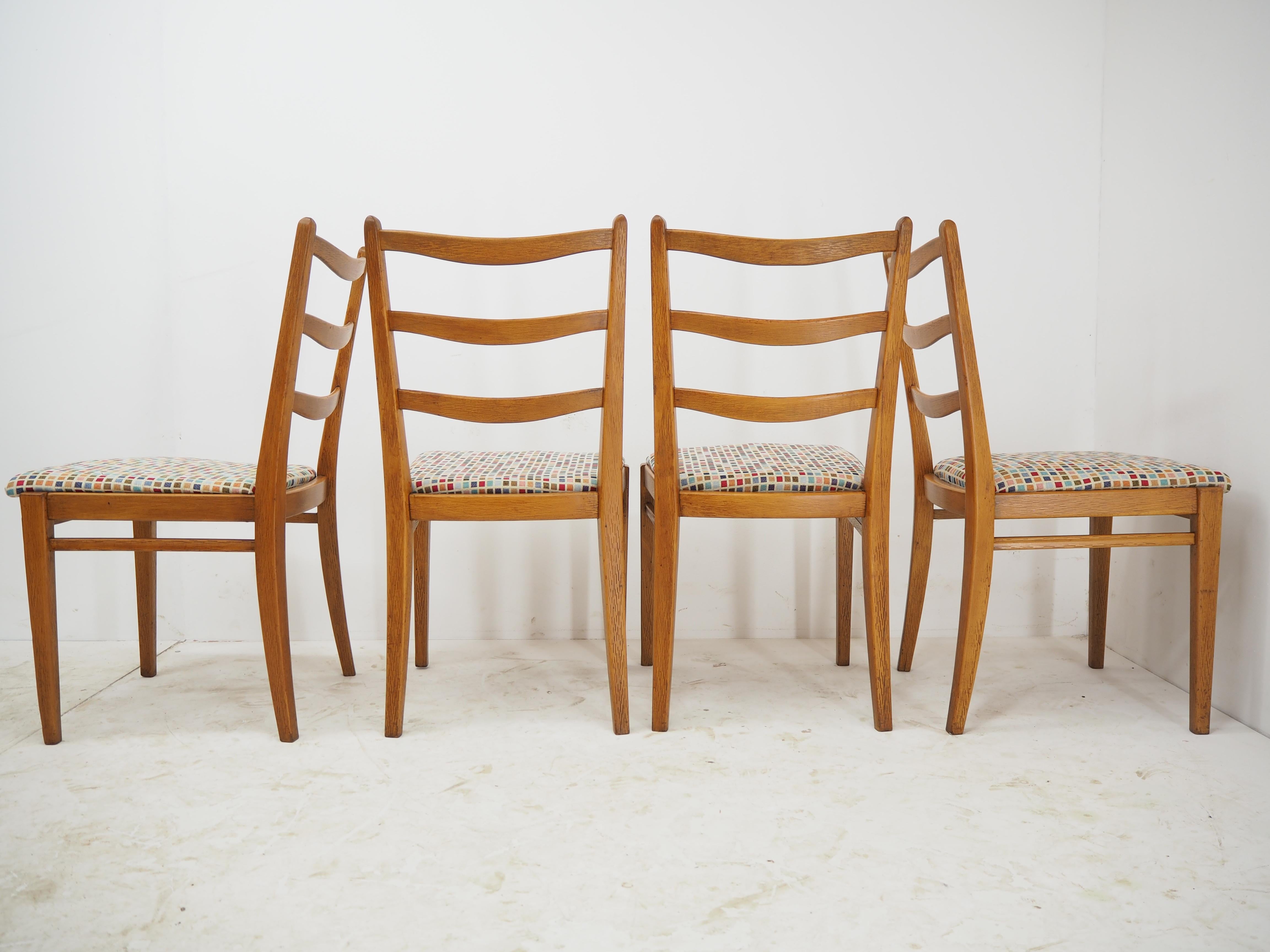 Set of 4 Midcentury Dining Chairs, Interier Praha, Czechoslovakia, 1970s For Sale 5