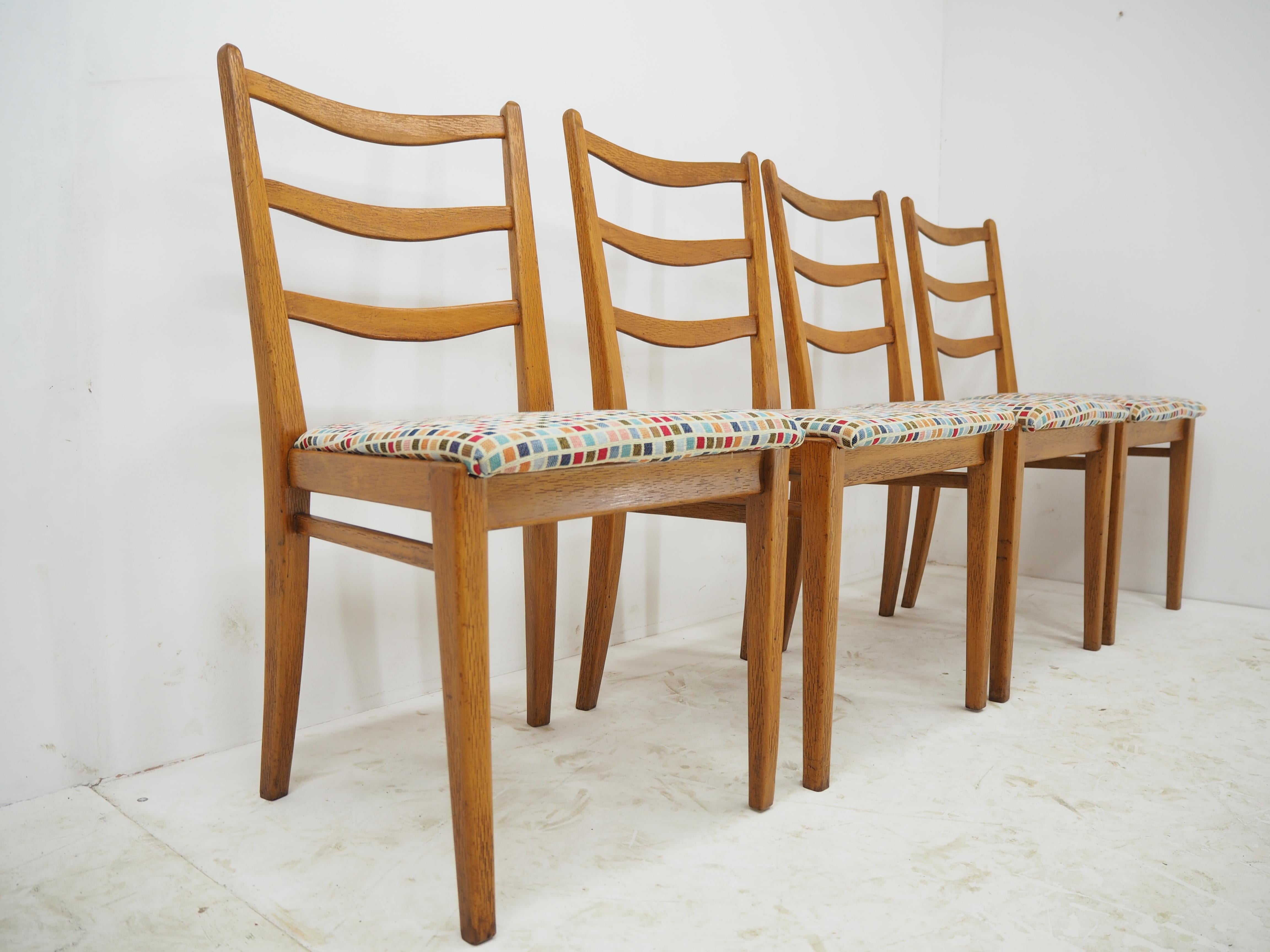 Late 20th Century Set of 4 Midcentury Dining Chairs, Interier Praha, Czechoslovakia, 1970s For Sale
