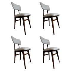 Set of 4 Midcentury Grey Dining Chairs, Europe, 1960s