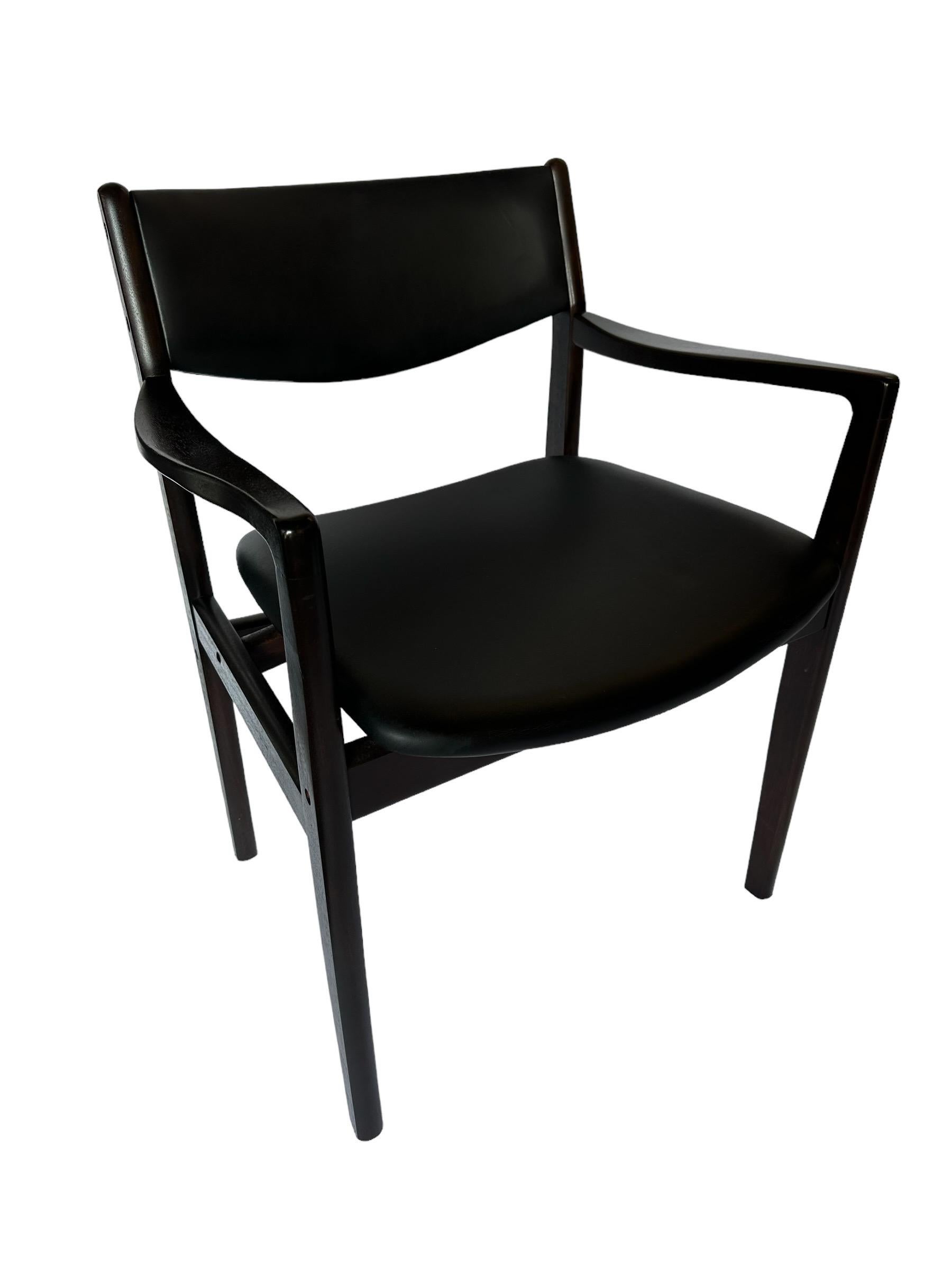 Set of 4 Midcentury Modern Danish Style Hardwood Dining Chairs 3