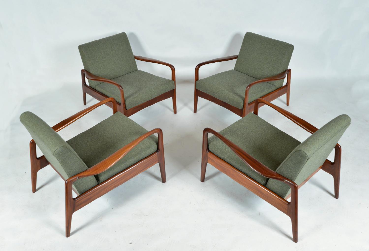 British Set of 4 Midcentury Modern Teak Lounge Chairs by Greaves & Thomas, 1960s UK For Sale