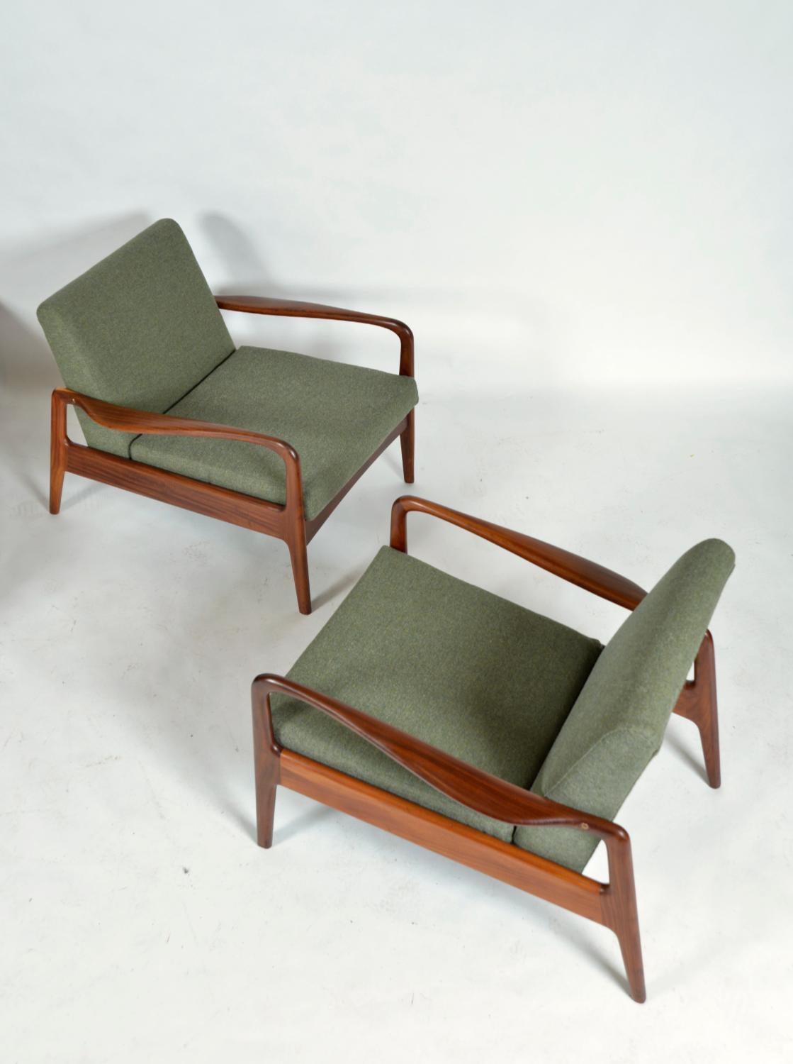 20th Century Set of 4 Midcentury Modern Teak Lounge Chairs by Greaves & Thomas, 1960s UK For Sale