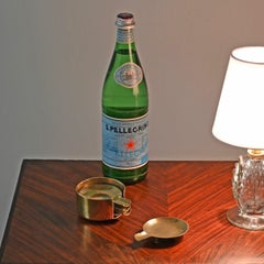 Set of 4 Midcentury Stackable Solid Brass Austrian Ashtrays After Adnet, 1950s