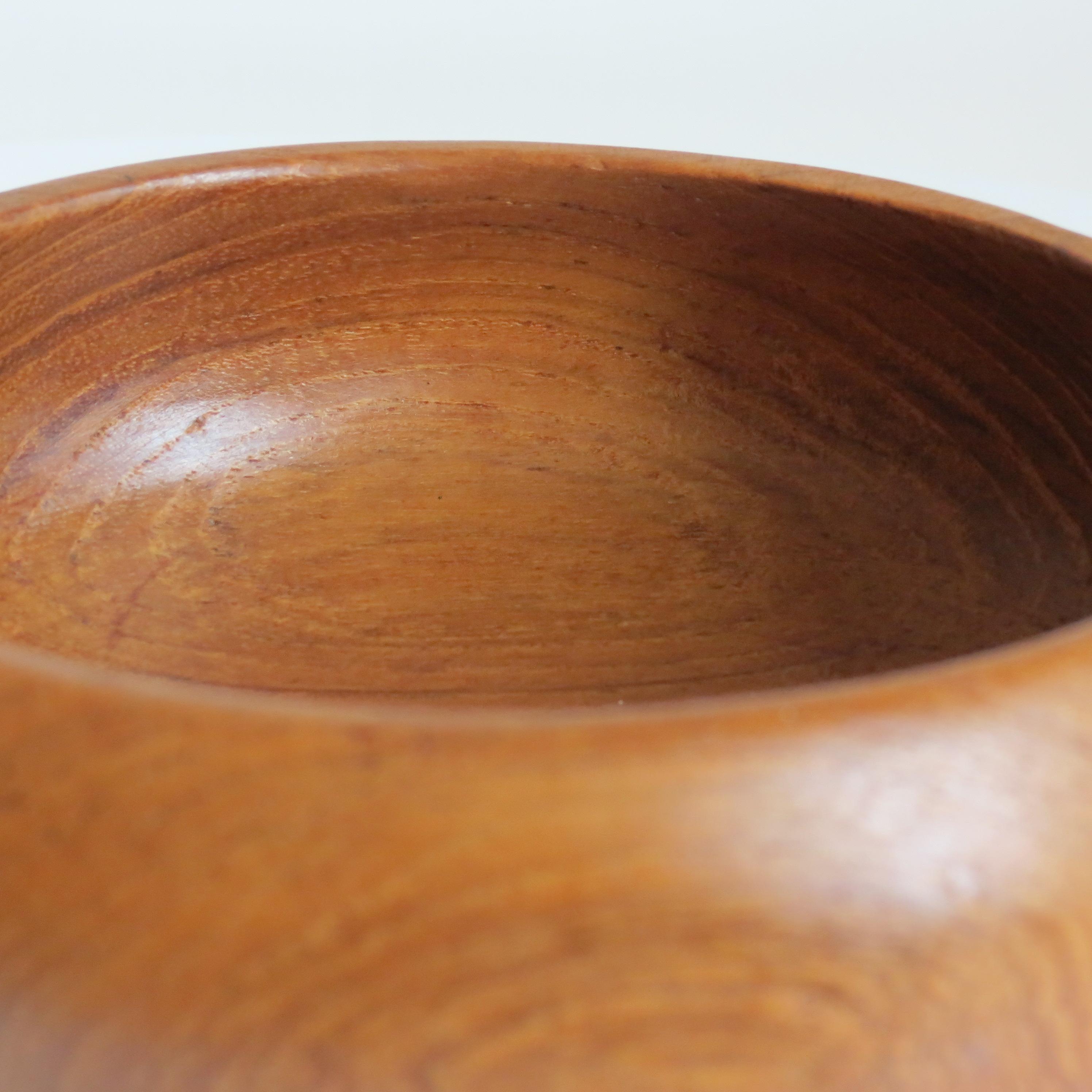 20th Century Set of 4 Midcentury Teak Wooden Bowls 1960s For Sale