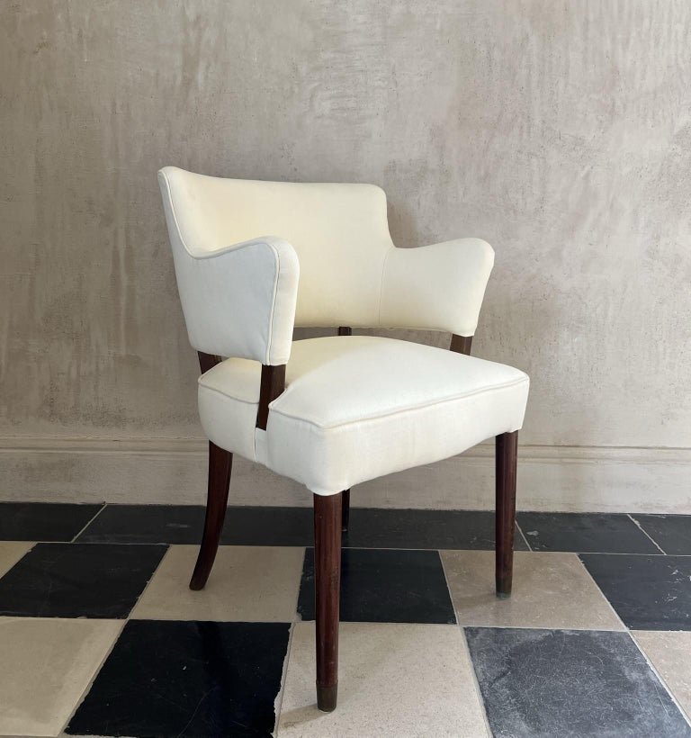 Set of 4 Midcentury Upholstered Armchairs For Sale at 1stDibs