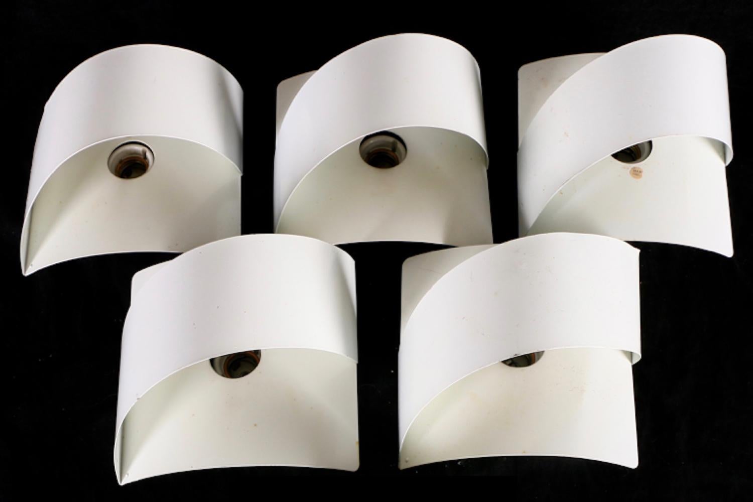 Mid-Century Modern Set of 4 Midcentury Wall Lamps by Peter Celsing For Sale