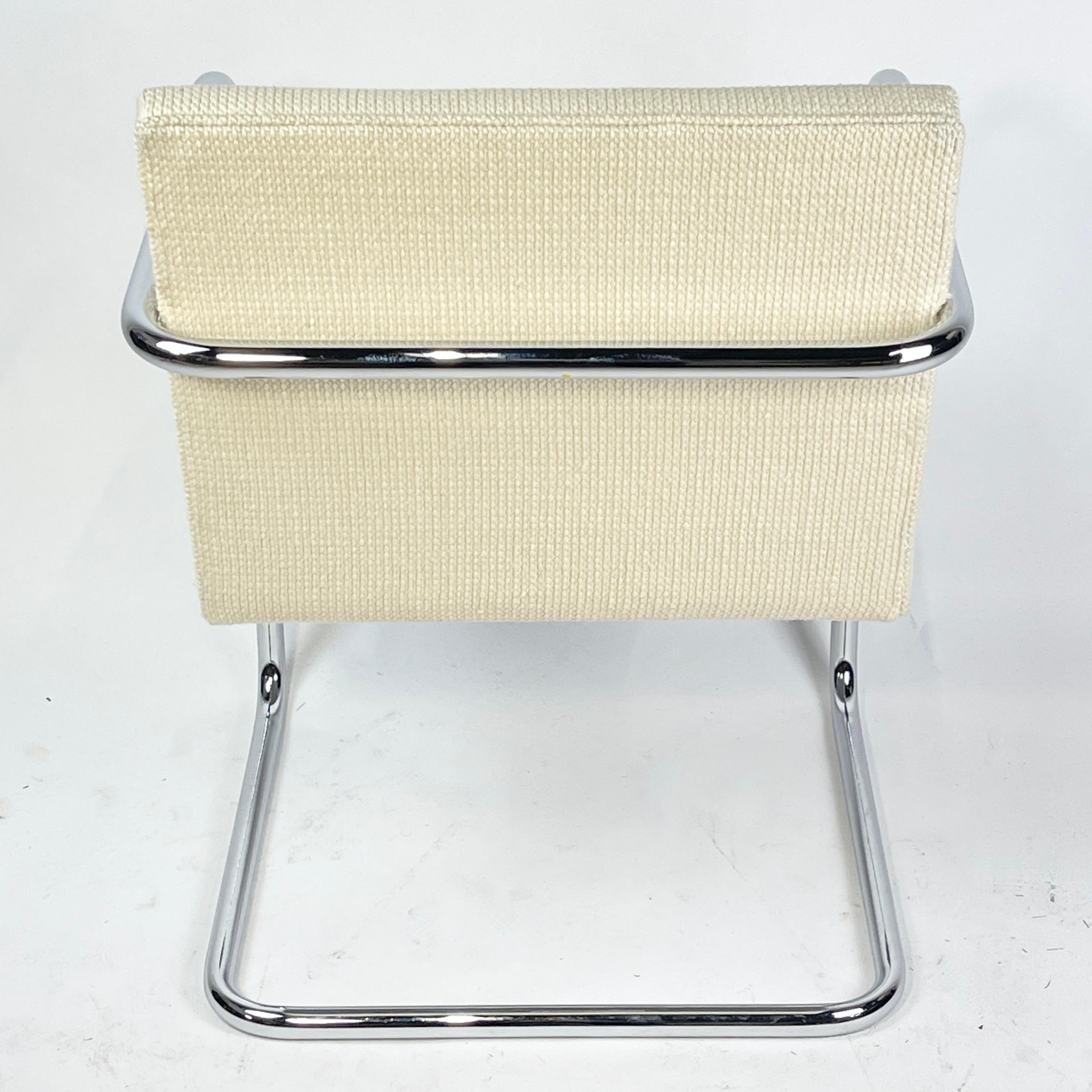 Set of 4 Mies Van Der Rohe for Knoll Brno Chairs in Cato Upholstery 60 available For Sale 5