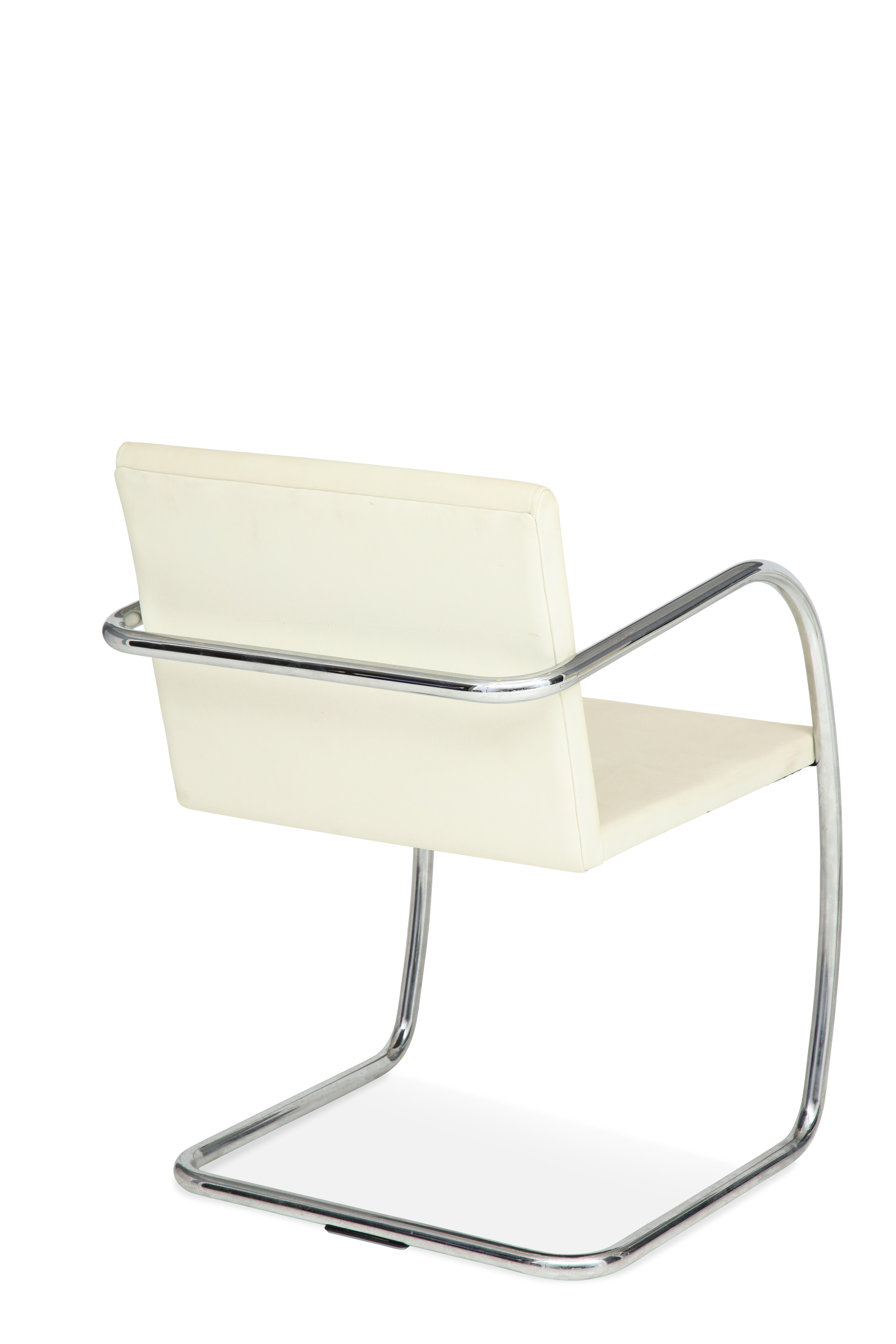 American Set of 4 Mies van der Rohe for Knoll Tubular Brno Chairs