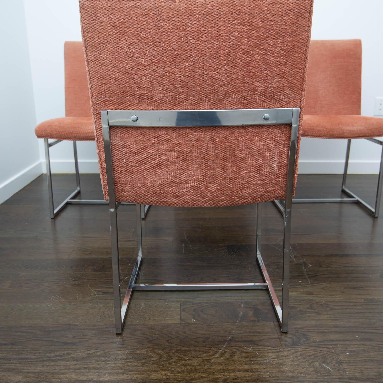 20th Century Set of 4 Milo Baughman Style Dining Chairs