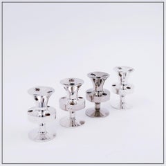 Set of 4 miniature candlesticks by Erik Jörgensen, Denmark, 1950s