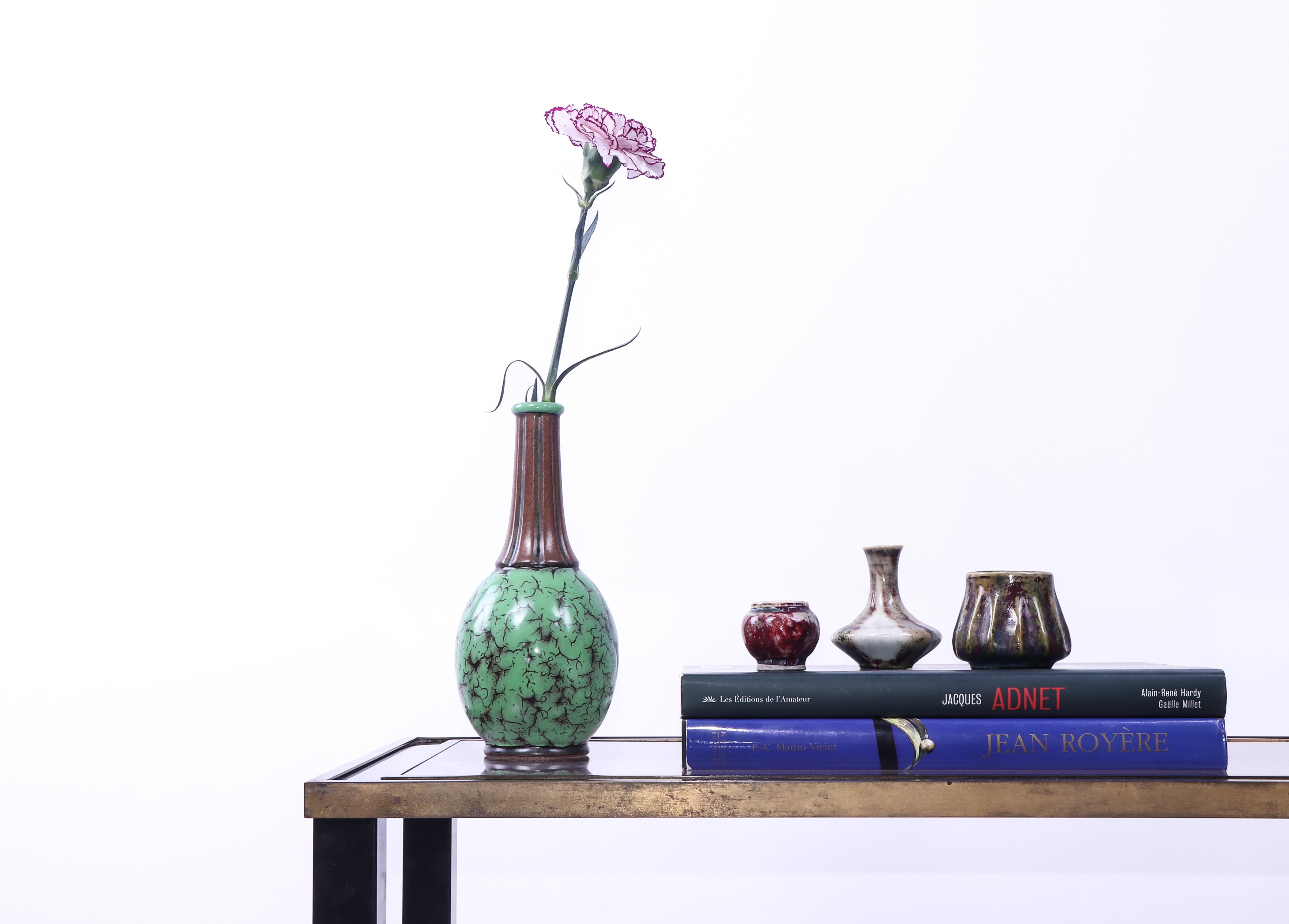 French Set of 4 miniature vases by Pierre-Adrien Dalpayrat, circa 1895 For Sale