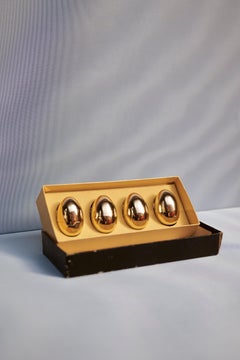 Set of 4 Mint 1950s “Golden Egg” Mini Japanese Lighters by Northern Electric