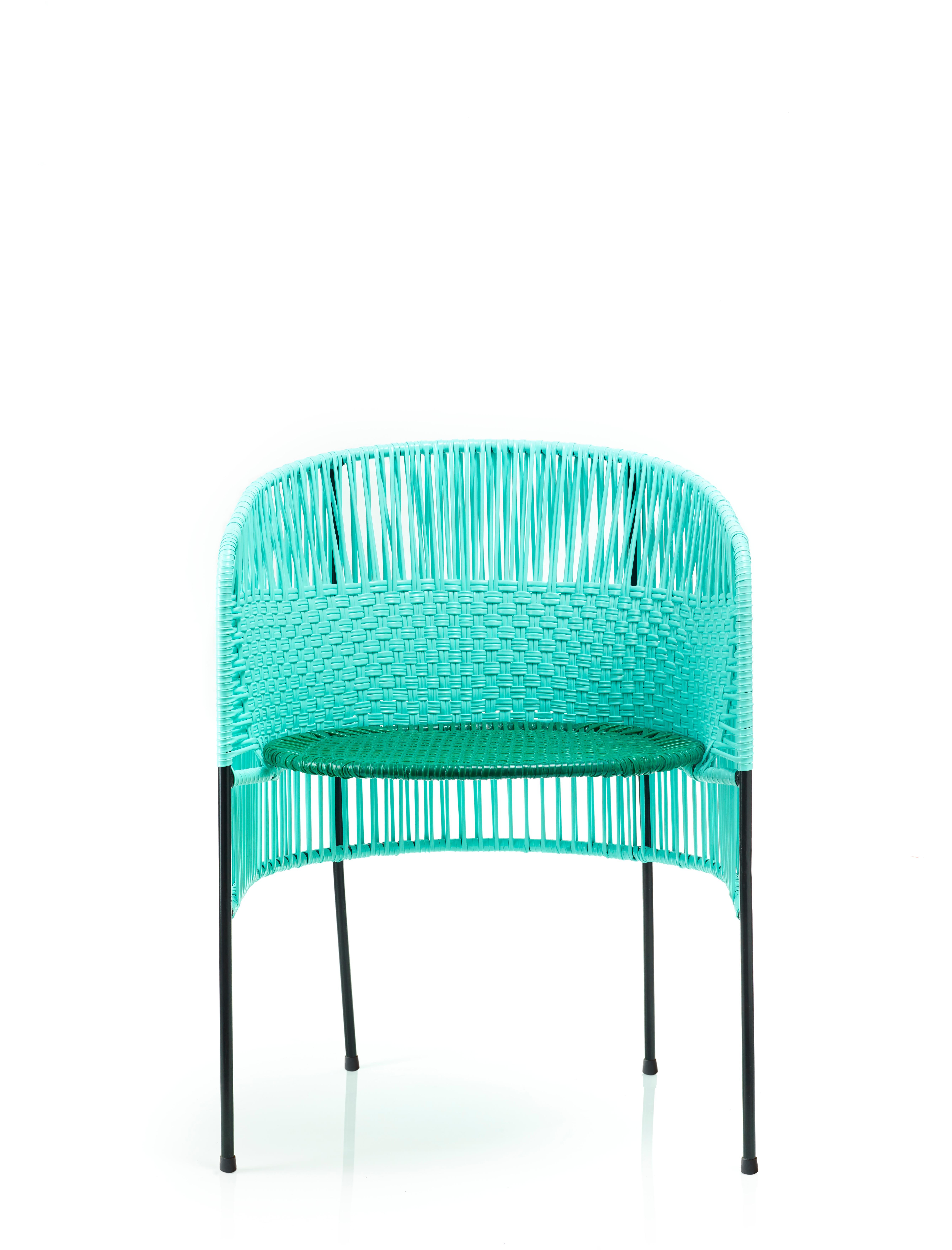 Modern Set of 4 Mint Caribe Dining Chair by Sebastian Herkner