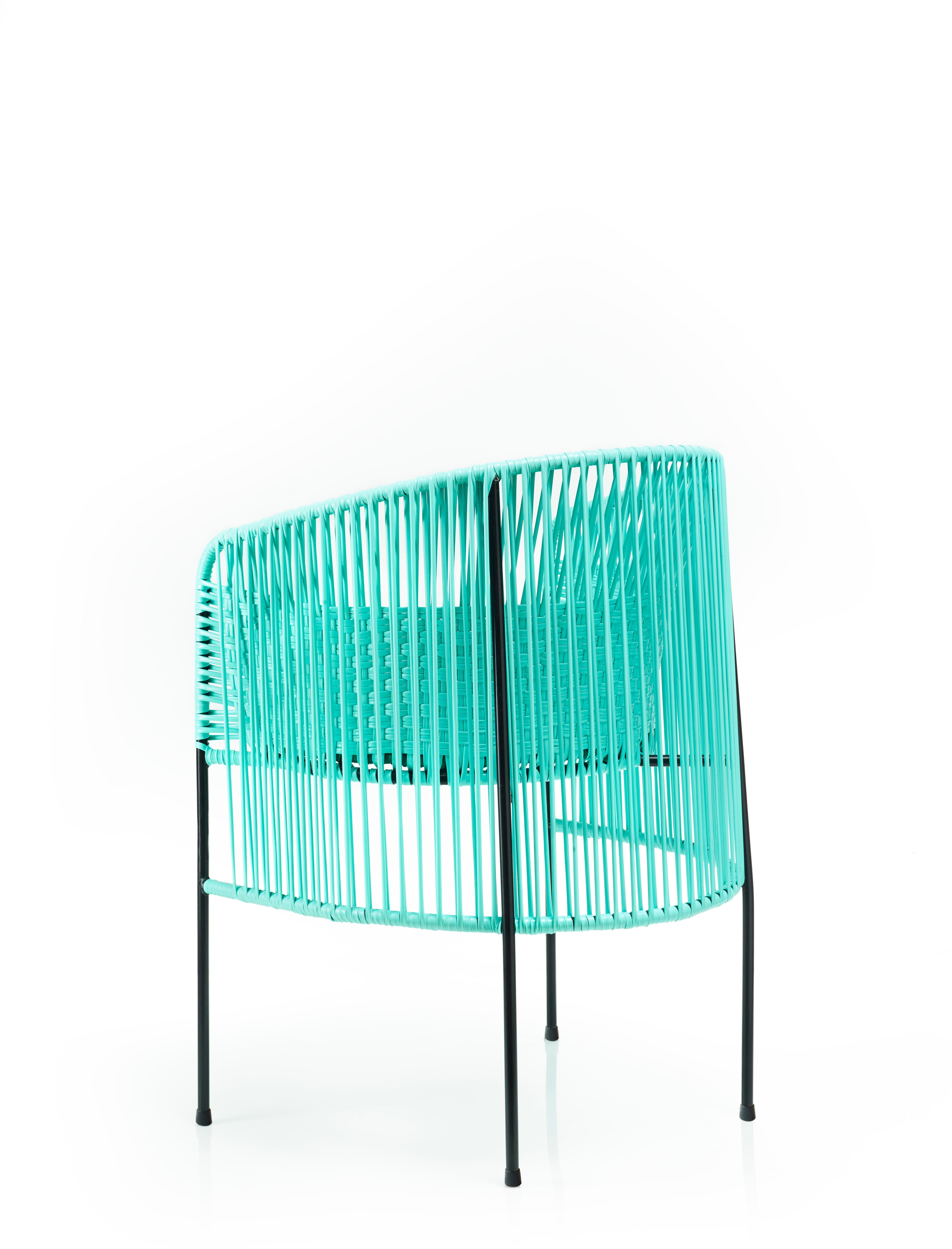 Set of 4 Mint Caribe Dining Chair by Sebastian Herkner In New Condition For Sale In Geneve, CH