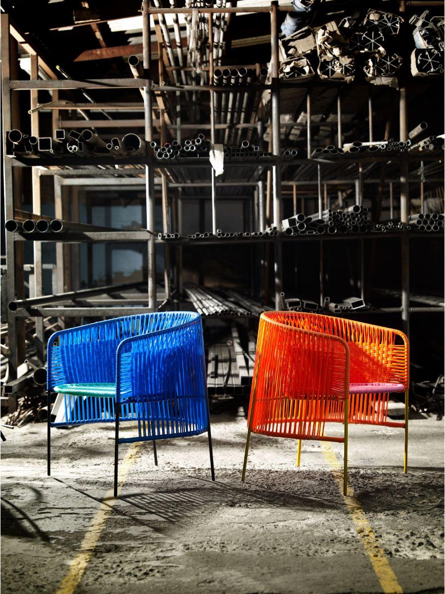 Ensemble de 4 chaises longues Caribe couleur menthe de Sebastian Herkner en vente 5