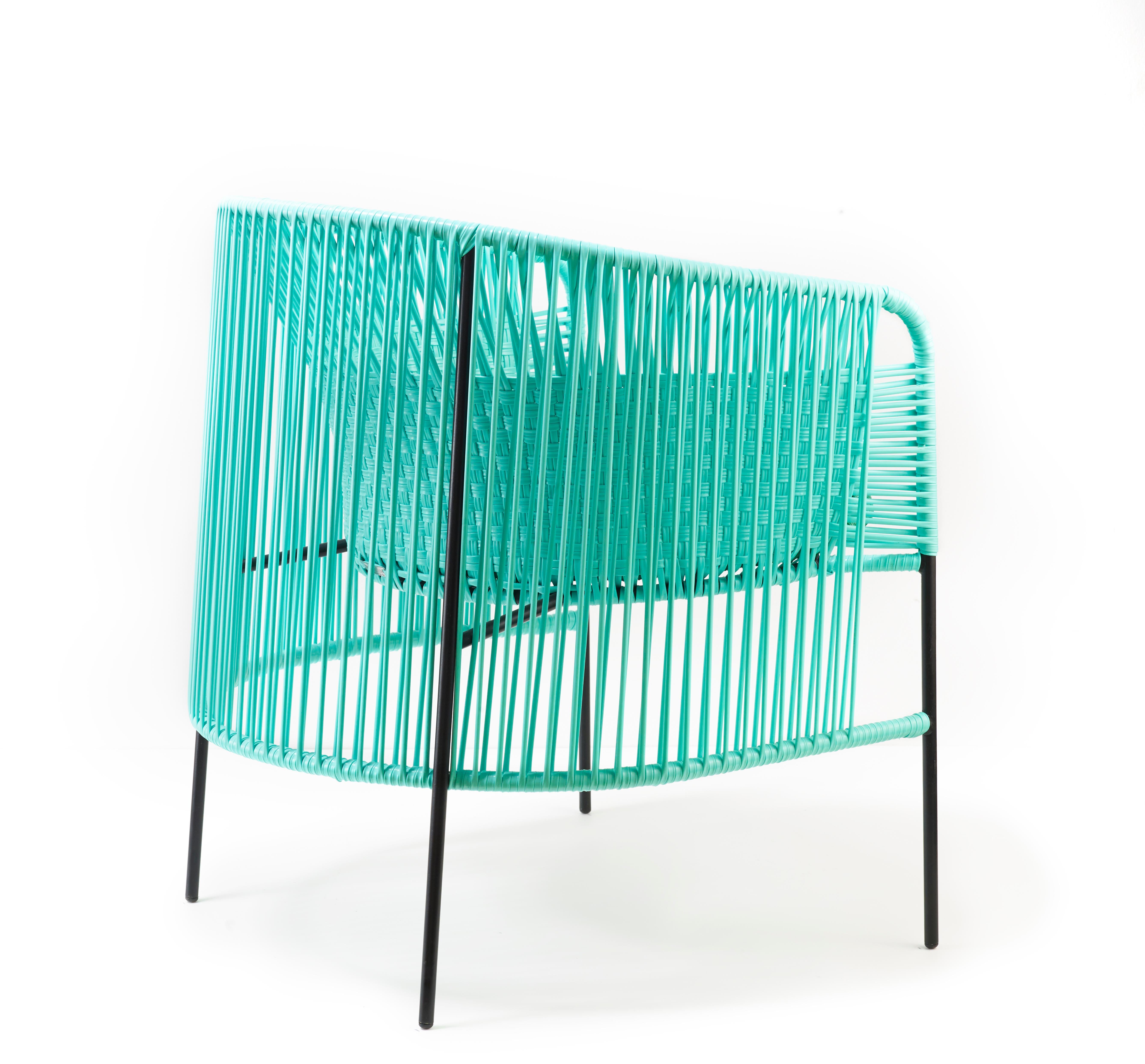German Set of 4 Mint Caribe Lounge Chair by Sebastian Herkner For Sale