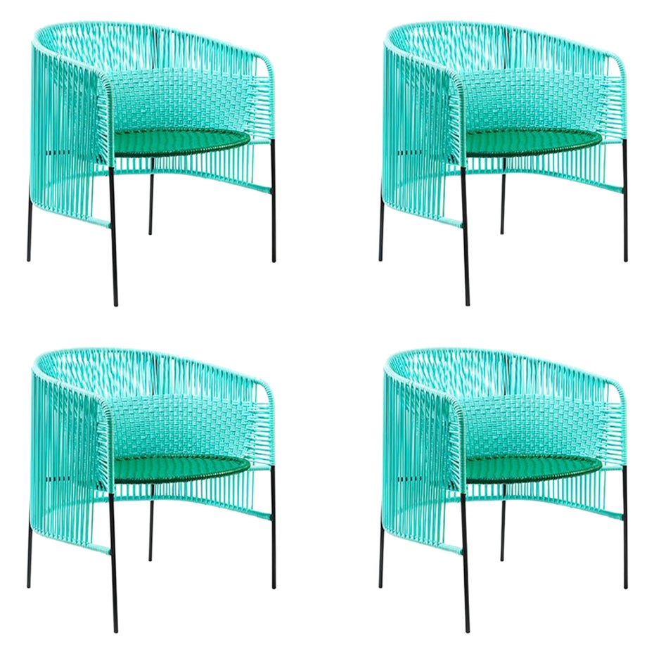 Set di 4 sedie da salotto Mint Caribe di Sebastian Herkner