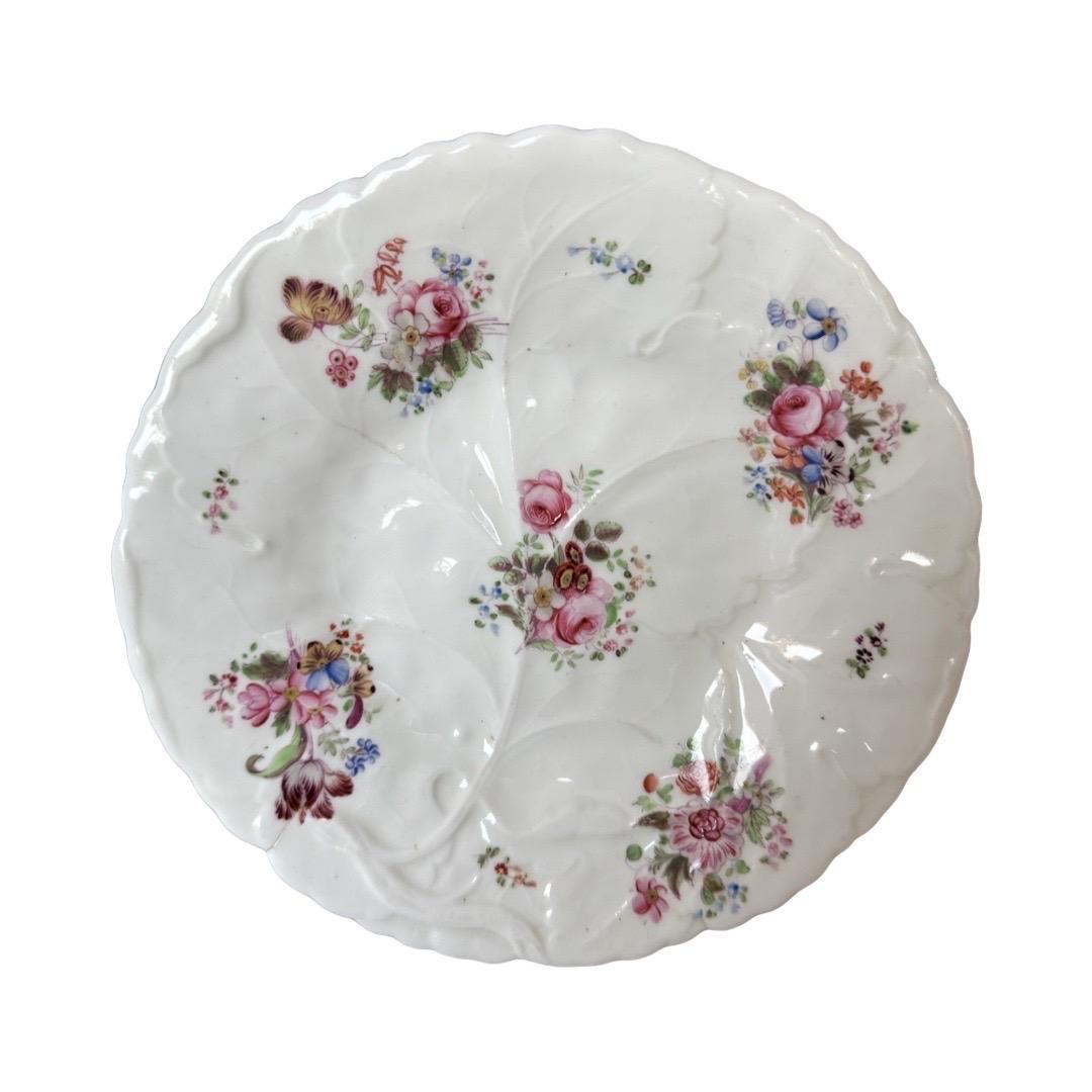 Hand-Painted Set of 4 Minton & Boyle English Porcelain Plates, c.1836–1841, Rococo For Sale