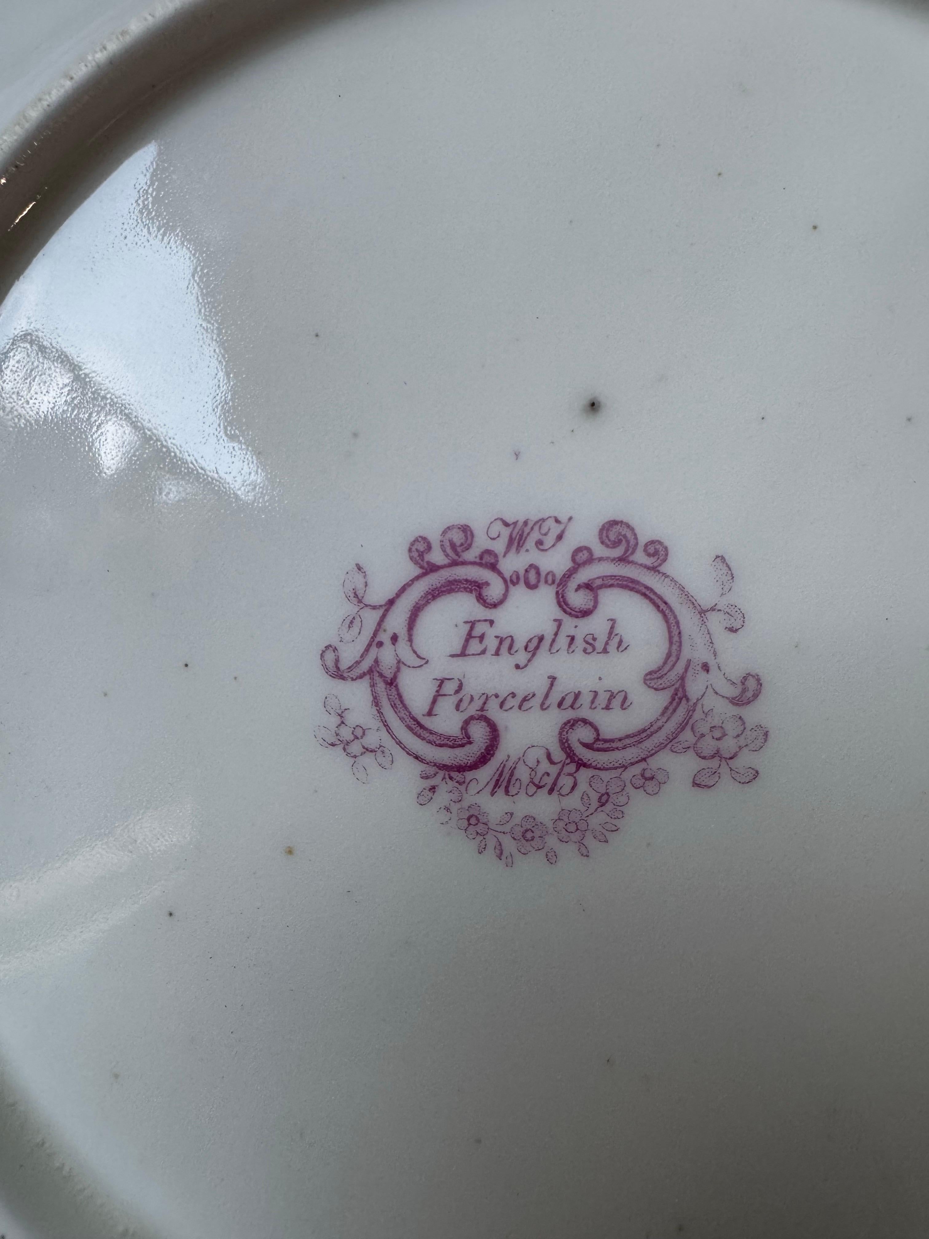 Set of 4 Minton & Boyle English Porcelain Plates, c.1836–1841, Rococo For Sale 1
