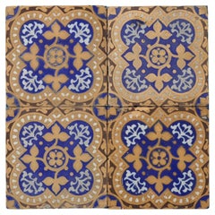 Set of 4 Minton & Co Encaustic Floor Tiles