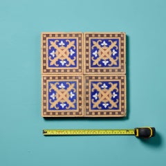 Set of 4 Minton & Co Encaustic Tiles