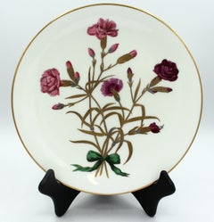 Set of 4 Mintons Hand Painted Botanical Cabinet Plates