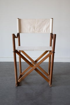 Set of 4 MK16 Folding Safari Chairs by Mogens Koch for Cado, Denmark