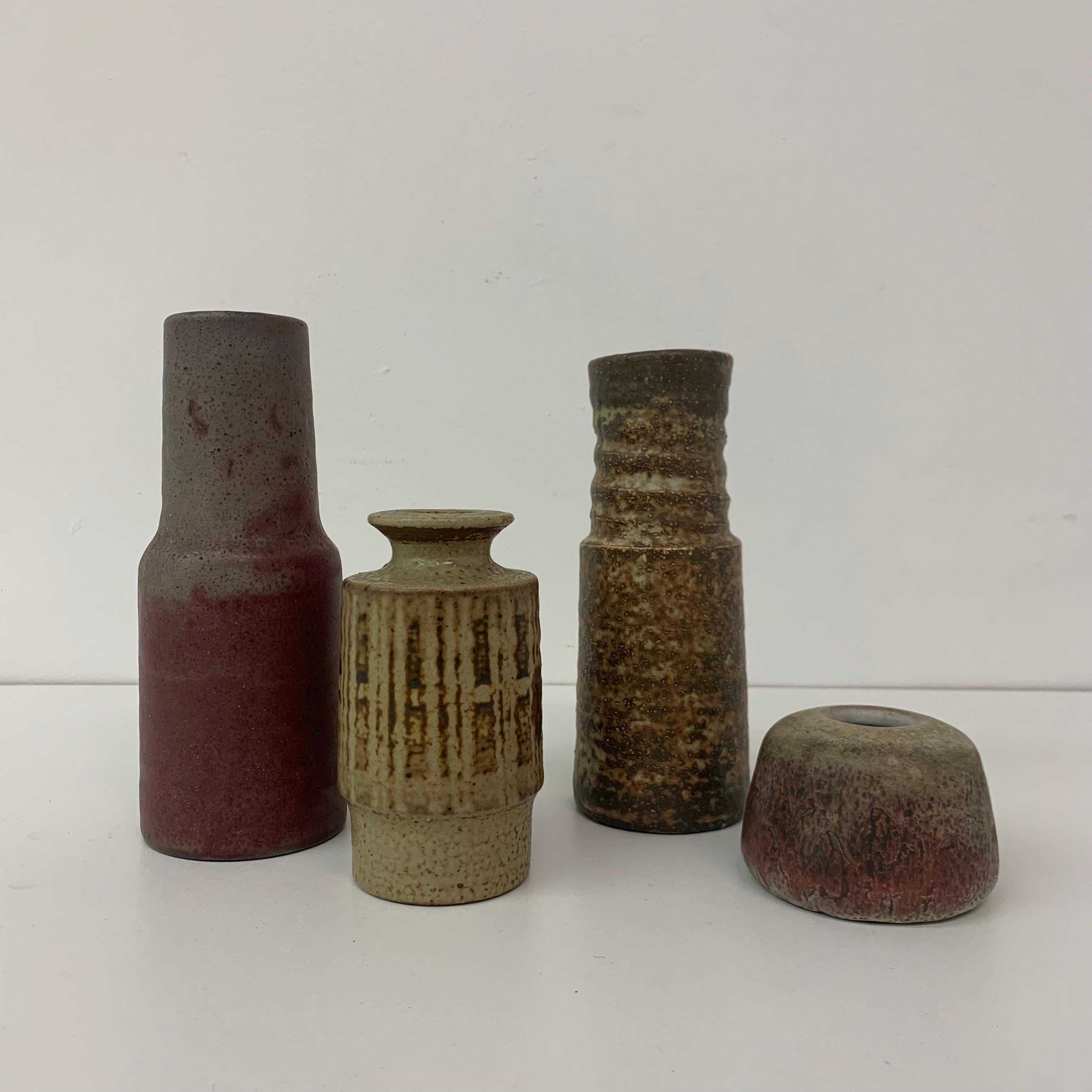 Dutch Set of 4 Mobach Ceramic Vases, 1970s For Sale