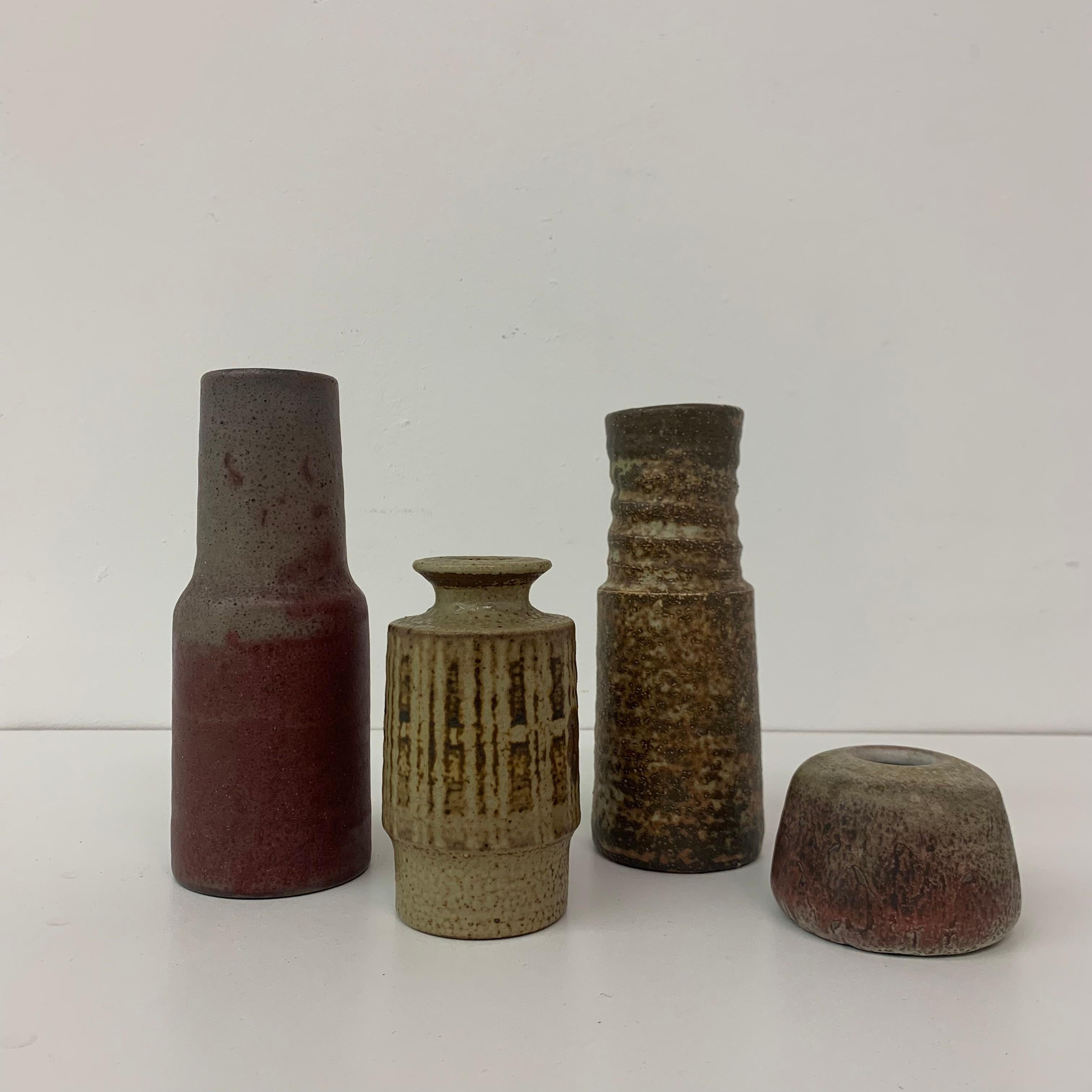 Set of 4 Mobach Ceramic Vases, 1970s In Excellent Condition For Sale In Delft, NL