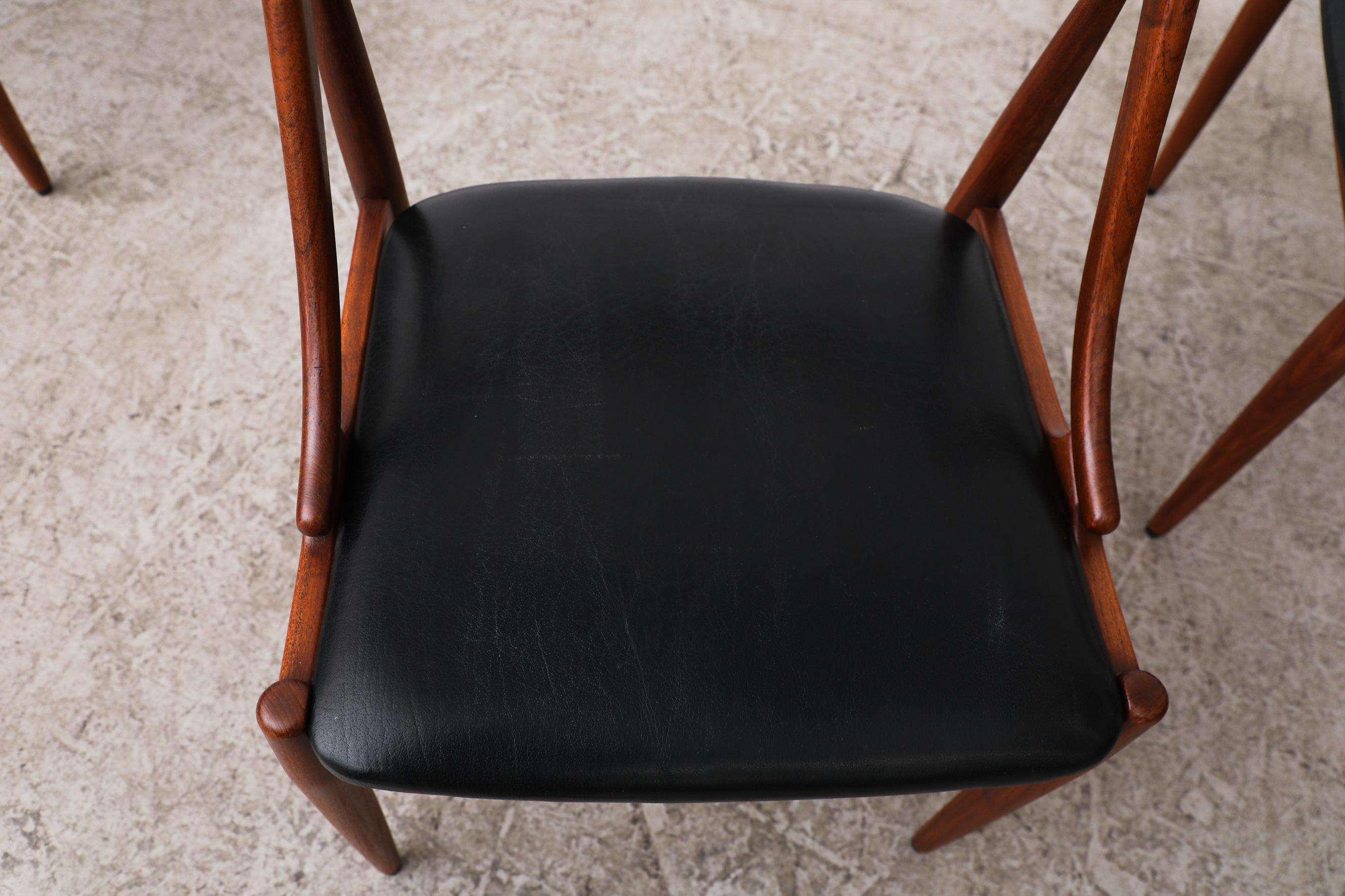 Mid-20th Century Set of 4 Model 16 Chairs by Johannes Andersen, 1960's