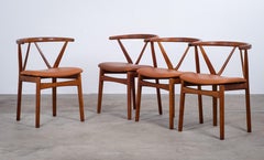 Set of 4 Model 255 Dining Chairs by Henning Kjærnulf for Bruno Hansen, Denmark