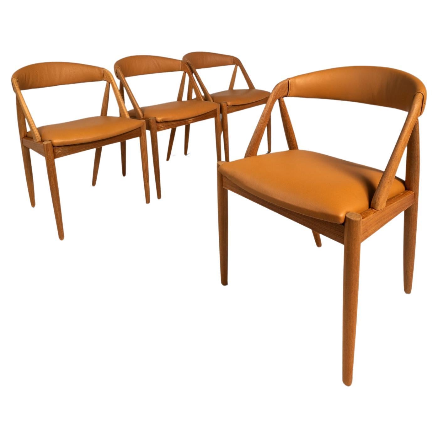 Set of 4 Model 31 Chairs, Kai Kristiansen for Schou Andersen, Denmark, c. 1960s For Sale