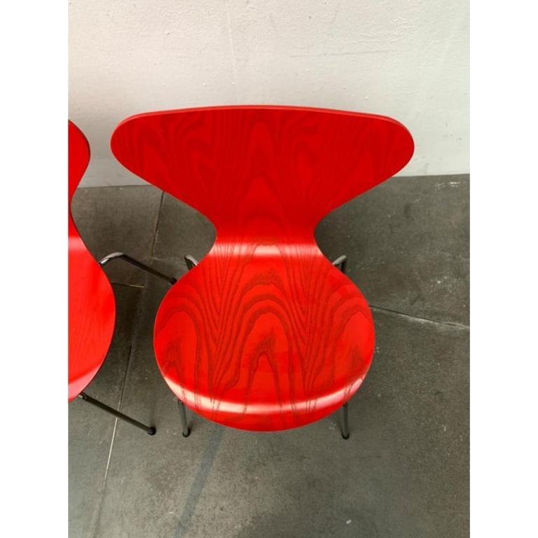 Set di 4 sedie Model 3107 di Arne Jacobsen per Fritz Hansen, Danimarca, 1997 in vendita 3