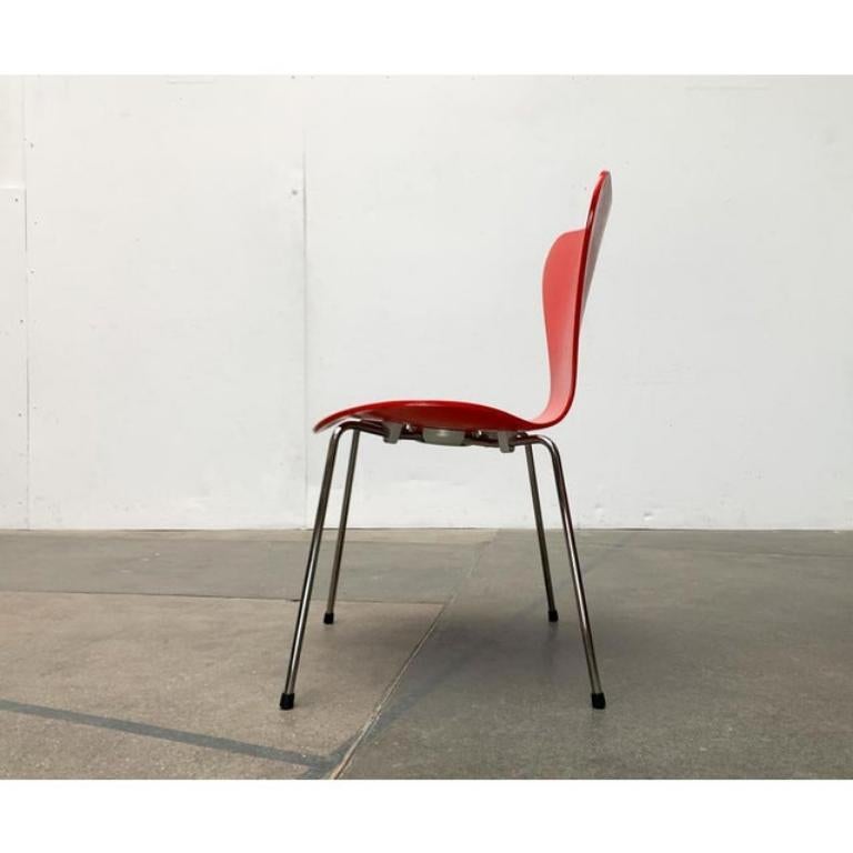 XX secolo Set di 4 sedie Model 3107 di Arne Jacobsen per Fritz Hansen, Danimarca, 1997 in vendita
